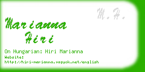 marianna hiri business card